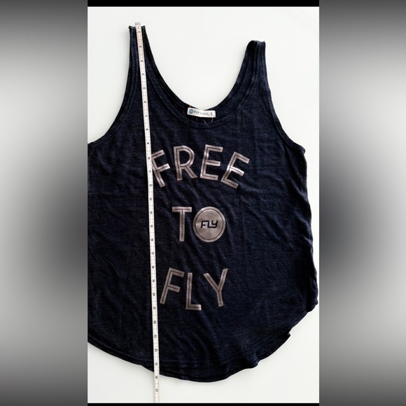 FREE TO FLY BAMBOO MOTION RACERBACK SINGLET TANK WOMEN SIZE SM BLACK SUPER SOFT - Picture 2 of 5